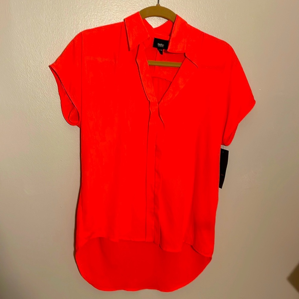 Womens Mossimo hot pink tunic blouse